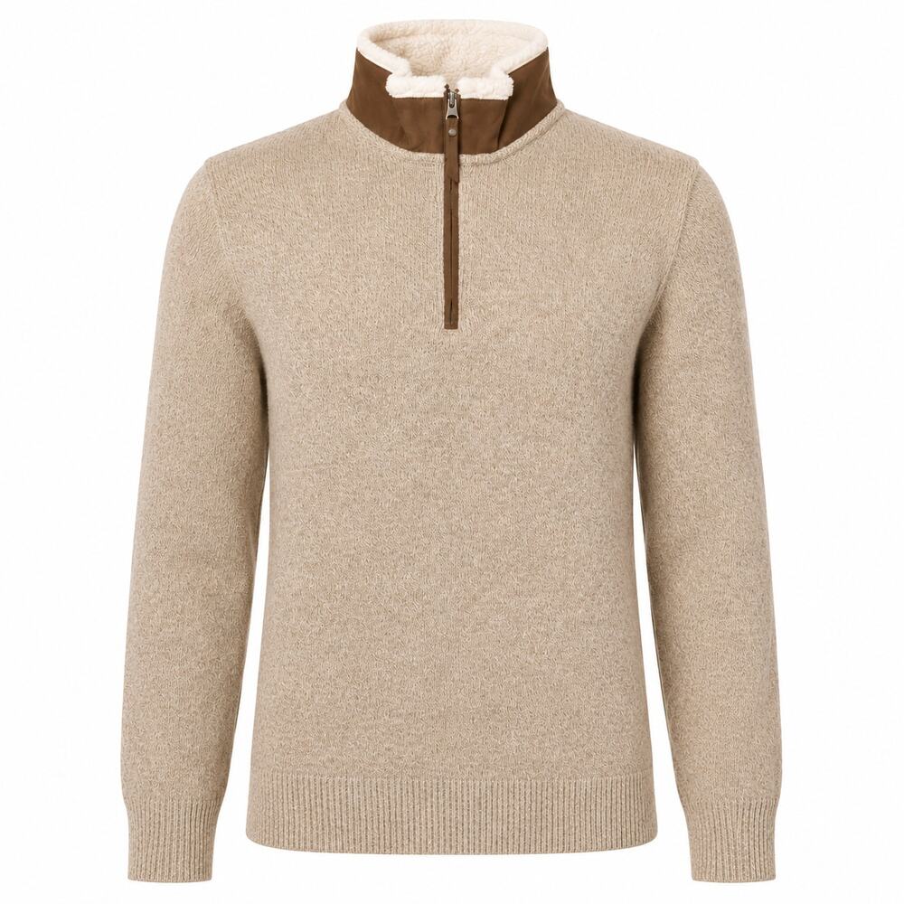 Orvis Lambswool Quarter Zip Sweater Mens Medium Preppy Outdoor GORP Lodge